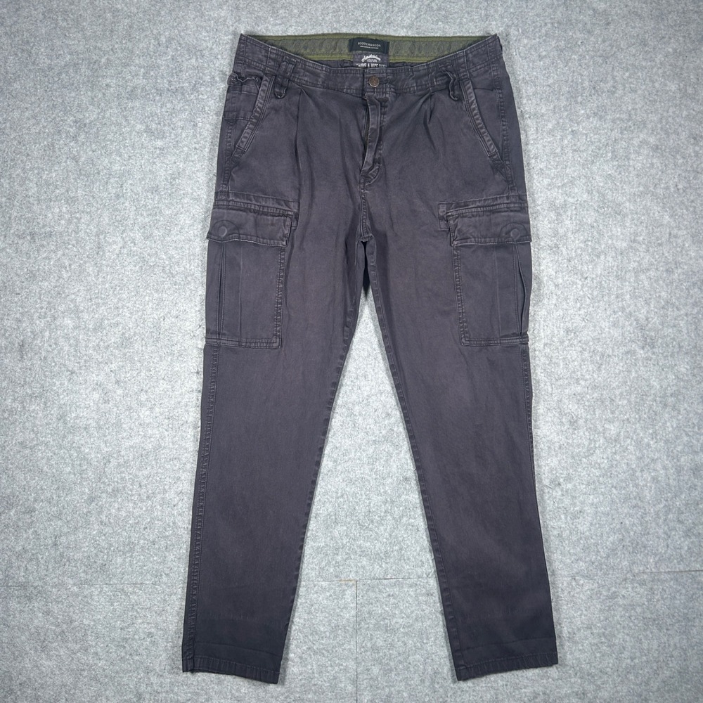 Scotch & Soda Cargo Pants Mens 30x32 Grey Slim Fit Utility Cotton Blend